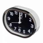 Будильник электронный 13*10*4см овальный пластик 1хАА 2 цвета арт.0019