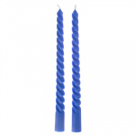 Набор витых свечей 2шт, парафин, 20см, 4 цвета