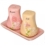 Набор для соли и перца на подставке, керамика, h7,5см, "Флорин"