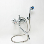 Смеситель Smart 857 для ванны, дл. нос, керам. кран-буксы 1/2", хром CRYSTAL mix