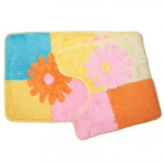 Набор ковриков ЦВЕТОЧНАЯ ФАНТАЗИЯ для ванной и туалета акрил. 50*80+50*50 VETTA