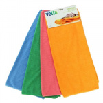 VETTA Салфетка из микрофибры в клетку, универсальная, 30х30см, 220 г/кв.м. 4 цвета, 3822