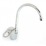 Смеситель для кухни, бок. ручка, керам. картридж 40мм, хром, Aqua Azzur CRYSTAL