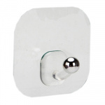 Крючок самоклеящийся, прозрачный, 9х9см, силикон, пластик