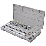 Набор головок, 15 предметов, 10-27 мм, с карданным шарниром 1/2" ЕРМАК