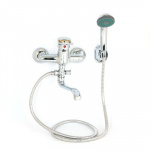 Смеситель для ванны, дл. изогн. нос, керам. картридж 35 мм, хром, Lily 3517 CRYSTAL