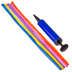 Шары воздушные "Колбаска"+ насос 6 пр. в блистере