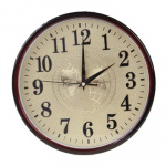 Часы настенные "Классик", d29,5см, пластик, 1хАА, золото