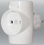 Тройник на 3 роз. б/з 16A белый 3Т16 TOKER