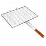 GRILLBOOM Решетка-гриль хромированная, эластичная, 40х30см (длина с ручкой 65см), карбон.сталь