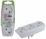 Тройник на 3 роз. б/з 16А 3,5кВт белый Эра