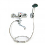 CRYSTAL mix Смеситель Бегония 029 для ванны, дл. изогн. излив, керам. картридж 40 мм, хром