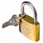 Замок навесной 38мм золотистый FALCO