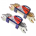 Набор ключей рожк. оцинк. в пласт. подвесе 6 пр. (6х7, 8х10, 9х11, 10х12, 12х13, 13х14 мм) FALCO