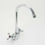 Смеситель для кухни 506-03, керам. кран-буксы 1/2", хром RAIN