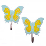 ВЕСЕЛЫЙ РОДЖЕР Acrylic Набор крючков самоклеющихся, 2шт, акрил, металл, "Природа", 2 цвета