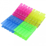 ВЕСЕЛЫЙ РОДЖЕР Набор прищепок 20шт, пластик, металл, 4 цвета, 20-06