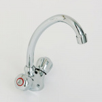 CRYSTAL mix Смеситель Блюз 838 для кухни, керам. кран-буксы 1/2", хром