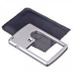 Лупа карманная с подсветкой, 9x5см, пластик, 3-х/6-ти кратное увеличение