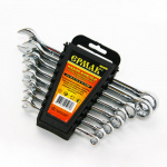 Набор ключей рожков.-накидн. CrV 8-19мм 8шт полиров. ЕРМАК