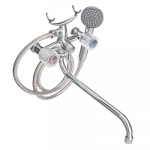 RAIN Смеситель 510-16 для ванны, дл. излив, керам. кран-буксы 1/2", хром