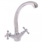 FRESSO Смеситель 4073 для кухни, керам. кран-буксы 1/2", хром. ручка S30, шпилька