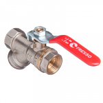 Кран шаровой FRESSO PROFF 1/2" м/м с фильтром, рычаг, латунь Ду 15 арт 5028