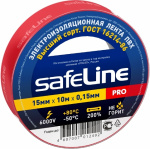 Изолента ПВХ Safeline 15мм 10м красная