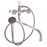 FRESSO Смеситель SH97141BC-19 для ванны, дл.излив, керам. кран-буксы 1/2", хром. ручка S19