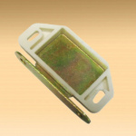 Стопор дверной, магнитный пластик, металл, 2,5х5см, белый