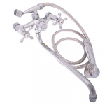 FRESSO Смеситель 4009 для ванны, дл. прямой излив, керам. кран-буксы 1/2", хром. ручка S08