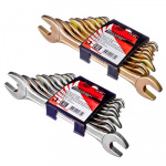 Набор ключей рожковых оцинкованных в пластиковом подвесе 10пр 6-22мм FALCO