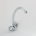 Смеситель Smart 868 для кухни, керам. кран-буксы 1/2", хром CRYSTAL mix