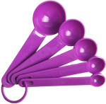 Ложка мерная 5шт 1,25мл 2,5мл 5мл 7,5мл 15мл фиолетовая