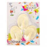 Крючок самоклеящийся на блистере 3 шт WF-201