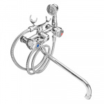 Смеситель Quartz 9826 (НВ22) для ванны дл. излив, керам. кран-буксы 3/8", хром