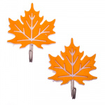 ВЕСЕЛЫЙ РОДЖЕР Acrylic Набор крючков самоклеющихся, 2шт, акрил, металл, "Лист", 2 диз