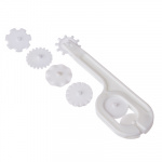 Нож кулинарный для декорирования фигурных оттисков по тесту 12*4см пластик