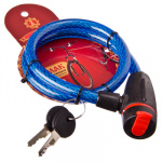 Замок велосипедный противоугонный тросовый 80см Четыре сезона