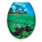 Сиденье для унитаза с рисунком "Остров", Мультипласт