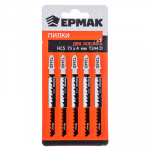 Пилки для эл. лобзика (HCS EU 75х4мм.) T-244D (дер., быст., фиг.рез.), 5шт. ЕРМАК