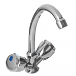 Смеситель для кухни Quartz 9826 (НВ22) керам. кран-буксы 1/2", хром