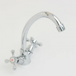 Смеситель Smart 857 для кухни, керам. кран-буксы 1/2", хром CRYSTAL mix