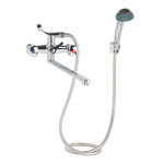 RAIN Смеситель 400 для ванны, дл. прямой излив, керам. кран-буксы 1/2", хром, шаровой дивертор