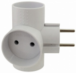 Тройник на 3 роз. б/з 6A угловой Фотон