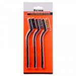 Набор металл. щеток 3шт. мал. пласт ручки ЕРМАК