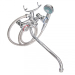 Смеситель Quartz HH10 для ванны дл. излив, керам. кран-буксы 1/2", хром