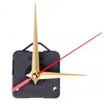 Механизм часовой с прямыми золотыми стрелками и подвесом, пластмасса, металл