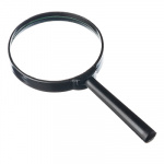 Лупа 3-х кратная D=90мм с рукояткой