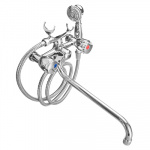 Смеситель Quartz 9826 (НВ22) для ванны, дл. излив, керам. кран-буксы 1/2", хром